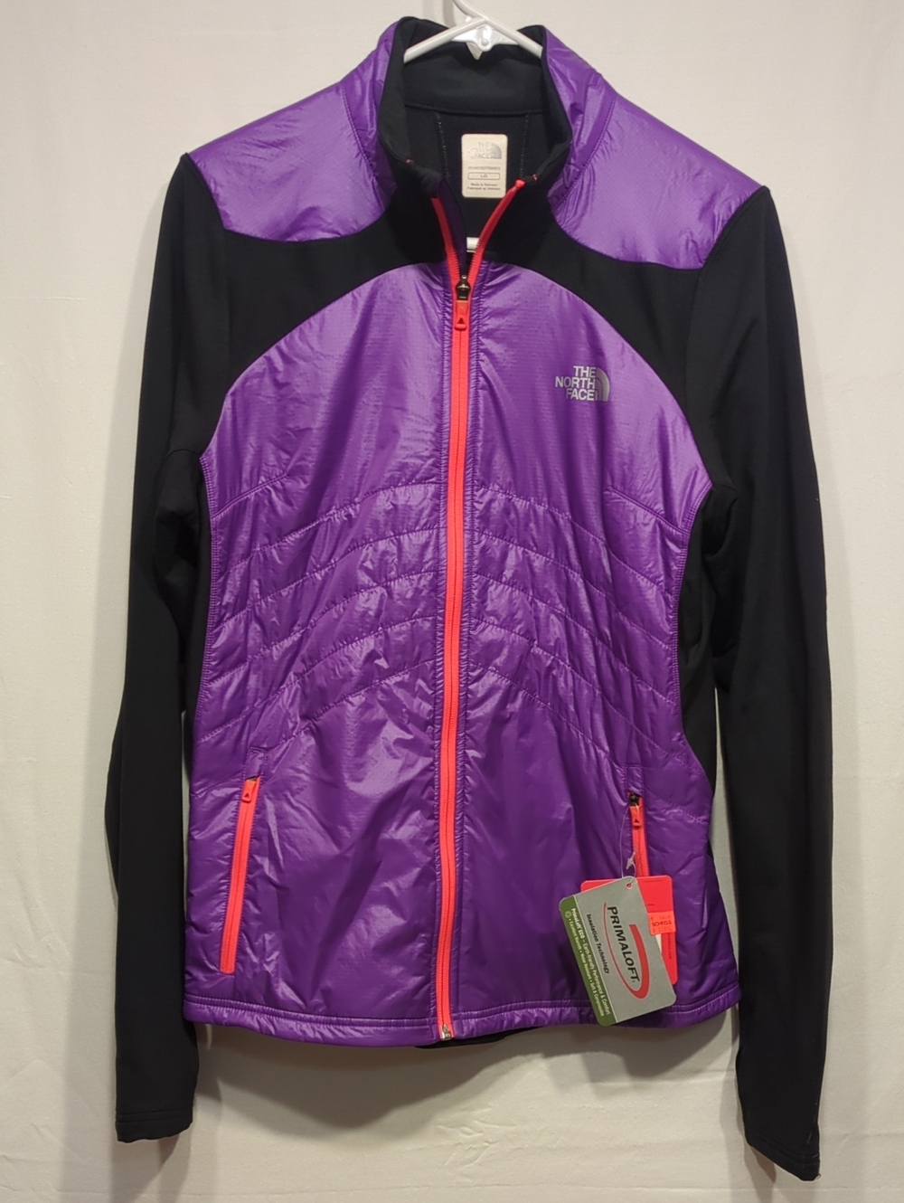 The North Face Women’s Purple and Black Hybrid Puffer Jacket